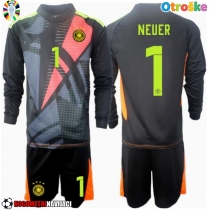 Otroške Nogometnih dresov Nemčija Manuel Neuer #1 Vratar Domači EP 2024 Dolgi rokavi (+ hlače)